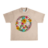 French Oak floral peace sign with gemstone Urban Heavy Tee - Artiststas