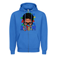 True Royal autism afro man Zipper Hoodie - texasbilliewilder