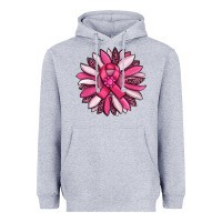 Heather Grey breast awareness cancer pink sunflower Heavyweight Hoodie - RanaPortraitStore