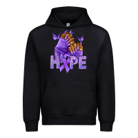 Hope Lavender Ribbon All Cancers Urban Hoodie | Teevron