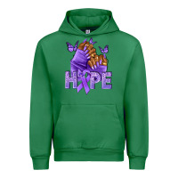 Emerald hope lavender ribbon all cancers Urban Hoodie - NancyCooperArtShop