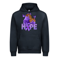 Navy hope lavender ribbon all cancers Urban Hoodie - NancyCooperArtShop