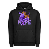Pigment Black hope lavender ribbon all cancers Urban Hoodie - NancyCooperArtShop