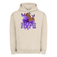 Pigment French Oak hope lavender ribbon all cancers Urban Hoodie - NancyCooperArtShop