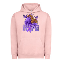 Pigment Salmon hope lavender ribbon all cancers Urban Hoodie - NancyCooperArtShop