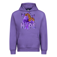 Tulip hope lavender ribbon all cancers Urban Hoodie - NancyCooperArtShop