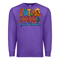 Purple eat drink give thanks Premium Sweatshirt - CowhideDigitalArt