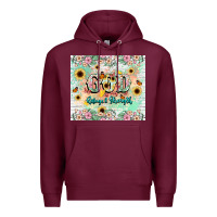 Burgundy god is my refugee and strength Premium Hoodie - NancyCooperArtShop