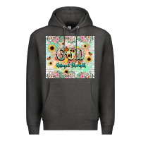 Charcoal Heather god is my refugee and strength Premium Hoodie - NancyCooperArtShop