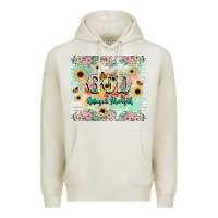Oatmeal Heather god is my refugee and strength Premium Hoodie - NancyCooperArtShop