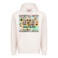 Pale Pink god is my refugee and strength Premium Hoodie - NancyCooperArtShop