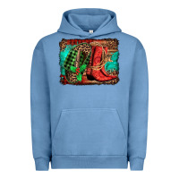 Pigment Pebble Blue country boots Christmas Urban Hoodie - Jasminsmagicworld
