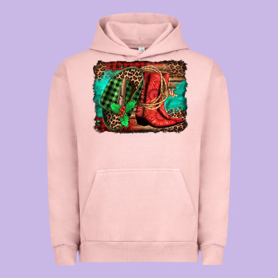 Country Boots Christmas Urban Hoodie Designed By Jasminsmagicworld