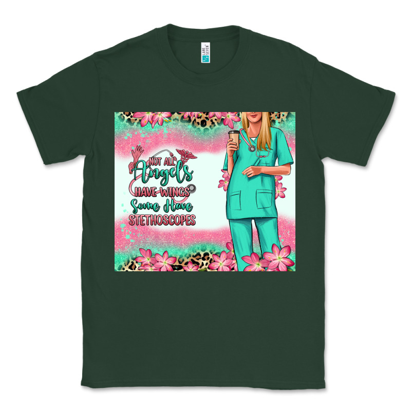 Not All Angels Have Wings Blonde Nurse Classic Tee by RanaPortraitStore | Teevron