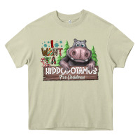 Mossy IWant Hippopota maps For Christmas Heavy Core Tee - CowhideDigitalArt