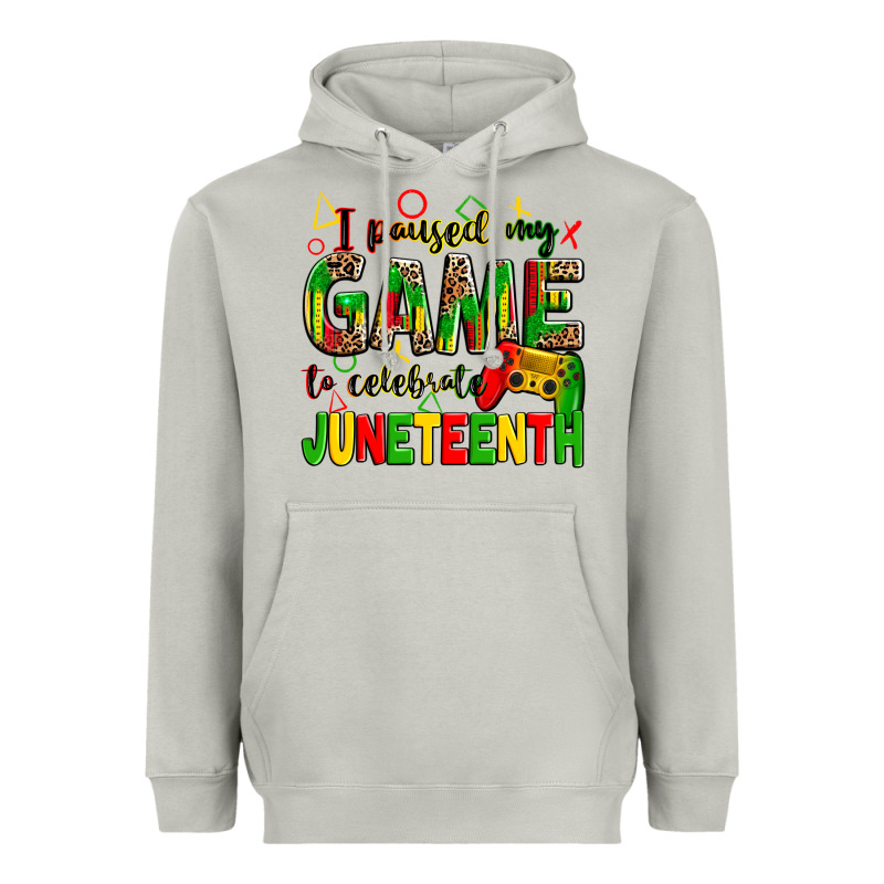 I Paused My Game To Celebrate Juneteenth Heavyweight Hoodie by Zillion Design Studio | Teevron