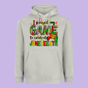 I Paused My Game To Celebrate Juneteenth Heavyweight Hoodie Designed By Zillion Design Studio