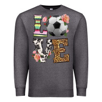 Charcoal Heather western love soccer Premium Sweatshirt - HRA Design Shop