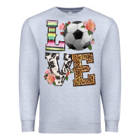 Heather Grey western love soccer Premium Sweatshirt - HRA Design Shop