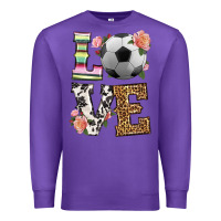 Purple western love soccer Premium Sweatshirt - HRA Design Shop