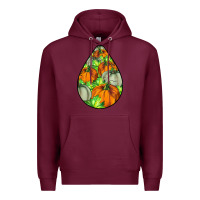 Burgundy Fall Teardrop Premium Hoodie - LillyAllenDesigns