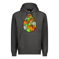 Charcoal Heather Fall Teardrop Premium Hoodie - LillyAllenDesigns