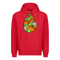 Red Fall Teardrop Premium Hoodie - LillyAllenDesigns