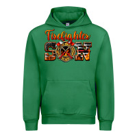 Emerald American Flag Firefighter Son Urban Hoodie - LillyAllenDesigns
