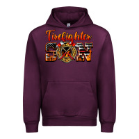 Mauve Wine American Flag Firefighter Son Urban Hoodie - LillyAllenDesigns
