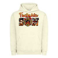 Pigment Pistachio American Flag Firefighter Son Urban Hoodie - LillyAllenDesigns