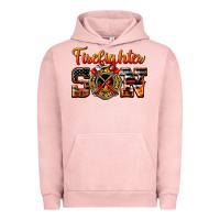 Pigment Salmon American Flag Firefighter Son Urban Hoodie - LillyAllenDesigns