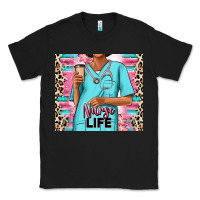 Black nurse life afro woman Classic Tee - RanaPortraitStore