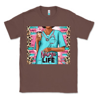 Chestnut nurse life afro woman Classic Tee - RanaPortraitStore