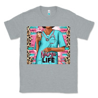 Heather Grey nurse life afro woman Classic Tee - RanaPortraitStore