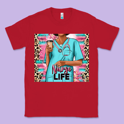 Nurse Life Afro Woman Classic Tee Designed By Ranaportraitstore