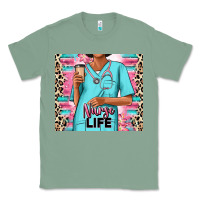 Sage nurse life afro woman Classic Tee - RanaPortraitStore