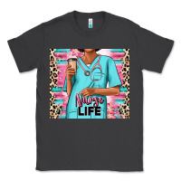Smoke nurse life afro woman Classic Tee - RanaPortraitStore