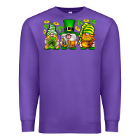 Purple St. Patrick's Day gnomies Premium Sweatshirt - Neo Western