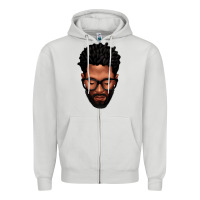 Dove Grey bearded black man portrait Zipper Hoodie - texasbilliewilder
