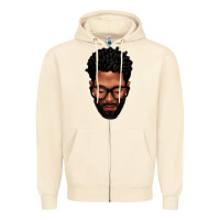 Sandshell bearded black man portrait Zipper Hoodie - texasbilliewilder