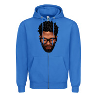 True Royal bearded black man portrait Zipper Hoodie - texasbilliewilder