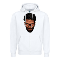 White bearded black man portrait Zipper Hoodie - texasbilliewilder