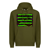 Army Green halloween with bat backround Premium Hoodie - RanaPortraitStore