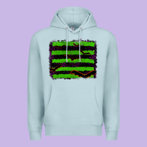 Halloween With Bat Backround Premium Hoodie Designed By Ranaportraitstore