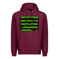 Burgundy halloween with bat backround Premium Hoodie - RanaPortraitStore