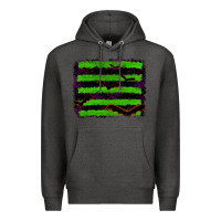 Charcoal Heather halloween with bat backround Premium Hoodie - RanaPortraitStore