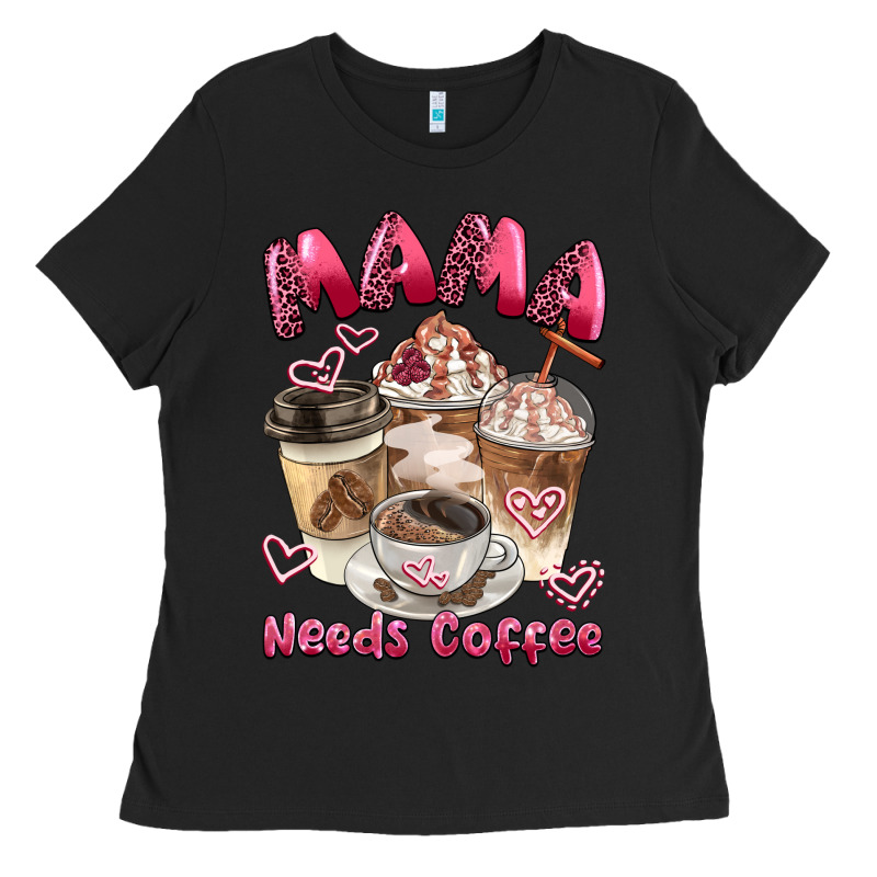Mama Needs Coffee Ladies Tee by BarkalooDesign | Teevron