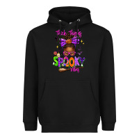 Black Thick Thighs Spooky Vibes Heavyweight Hoodie - texasbilliewilder