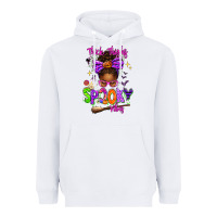White Thick Thighs Spooky Vibes Heavyweight Hoodie - texasbilliewilder