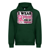 Forest Green i wear pink for my mom breast cancer awareness Urban Hoodie - Jasminsmagicworld